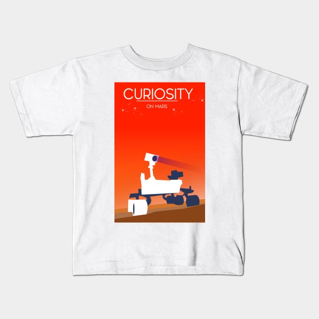 Curiosity on Mars Kids T-Shirt by nickemporium1